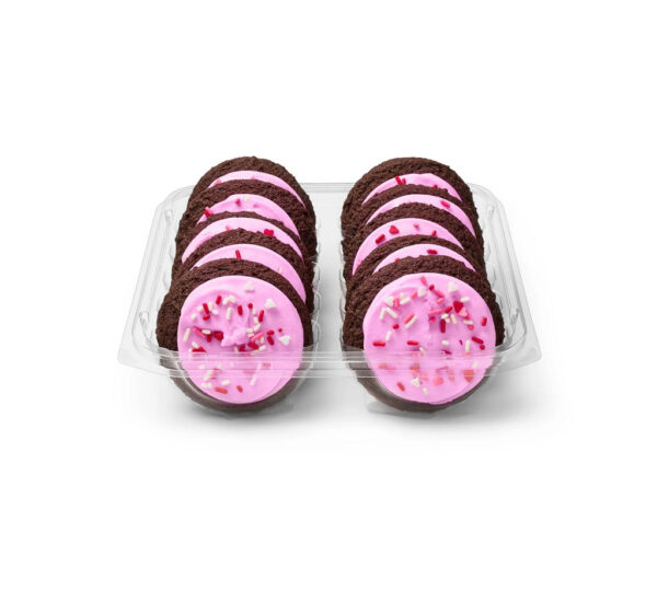 Valentine's Day Pink Frosted Chocolate Cookies - Görsel 4